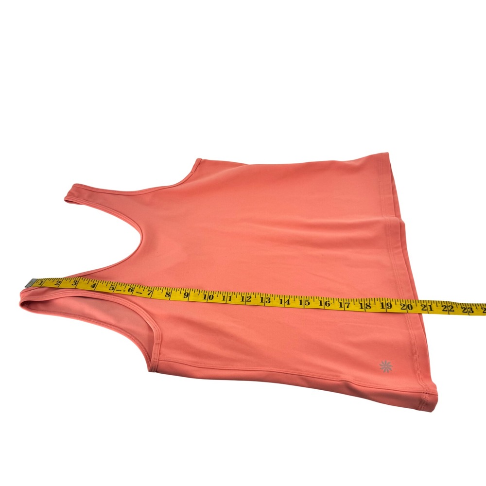 Athleta Aurora V-Neck Crop Tank Coral Pink Women Activewear Top Small - Picture 6 of 9